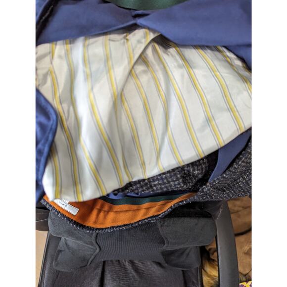 PT Torino Super 100’s Slim Fit Wool Silk Tweed Dress Pants Gray Black Italian 50 - Picture 9 of 14